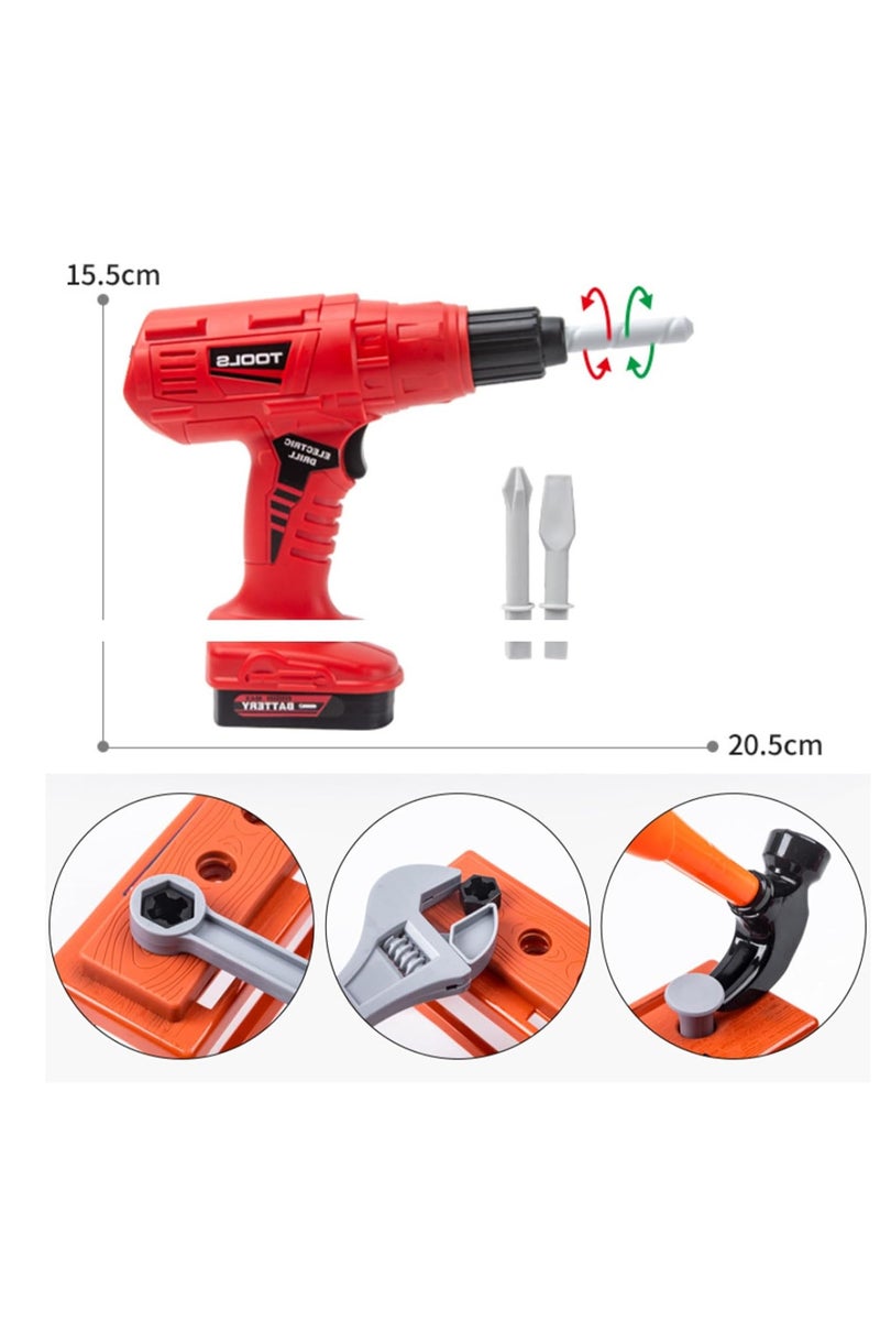 Buddy Tools LLC Kids Tool Play Set,Elaectric Screwdriver Toy with Box, 42pcs Toddler Electronic Toy Drill Kits, Pretend Play Construction Tools for Boy Girl Halloween Present Birthday Dress Up Party - Image 2