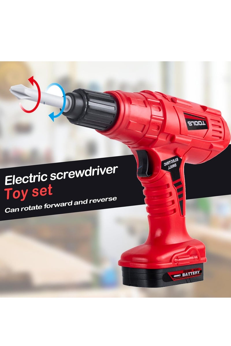 Buddy Tools LLC Kids Tool Play Set,Elaectric Screwdriver Toy with Box, 42pcs Toddler Electronic Toy Drill Kits, Pretend Play Construction Tools for Boy Girl Halloween Present Birthday Dress Up Party - Image 3