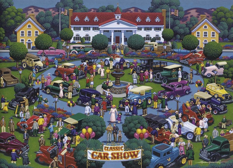 Dowdle Jigsaw Puzzle - Classic Car Show - 1000 Piece - Image 2