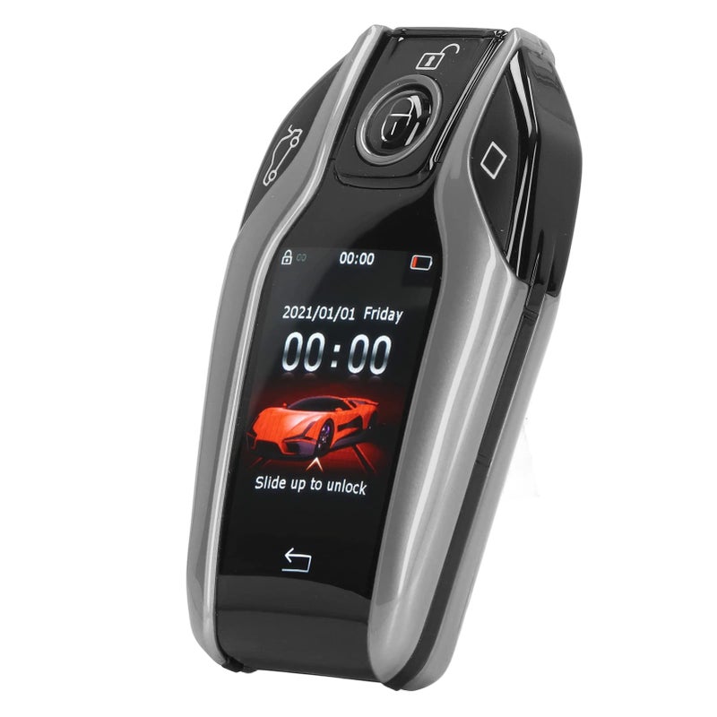 Keenso LCD Smart Key Remote With Display Screen For Car Vehicle Drivers Silver - Image 2