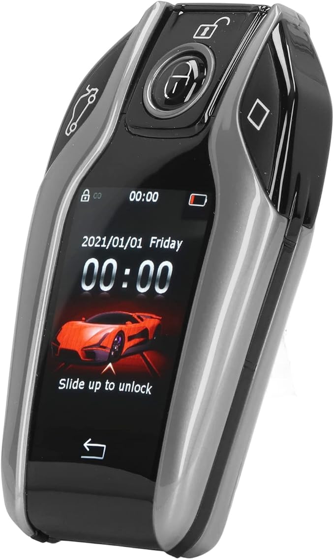 Keenso LCD Smart Key Remote With Display Screen For Car Vehicle Drivers Silver - Image 1