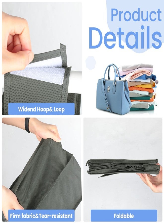 Kenning 4 Pack Hanging Shoe Shelves 10 Shelf Hanging Shoe Organizer Holder for Hats Purses Handbags Closet Space Saving - Image 3
