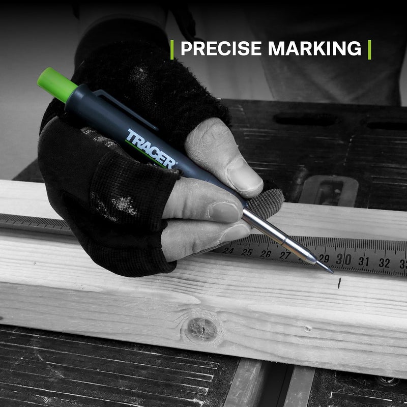 Tracer Mechanical Carpenter Pencils Set with Replacement Lead (6 Pack) - Construction Pencil with Site Holster - All In One Marking Kit for Carpenter Tools Contractor Pencils - AMK1 - Image 5