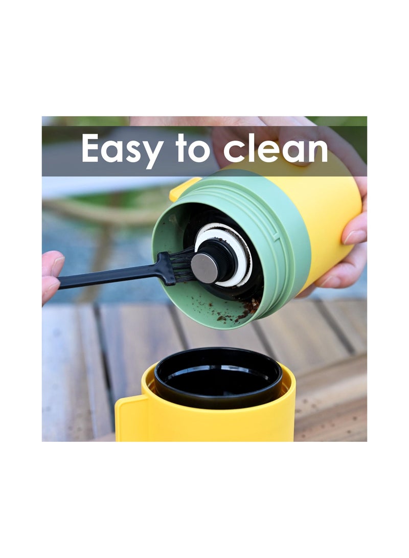 Y&D Manual Coffee Grinder Portable, Bean with Conical Ceramic Burr, Foldable Rocker, Adjustable Coarseness, Burr Hand for Outdoor Traveling Camping Office Home - Image 5