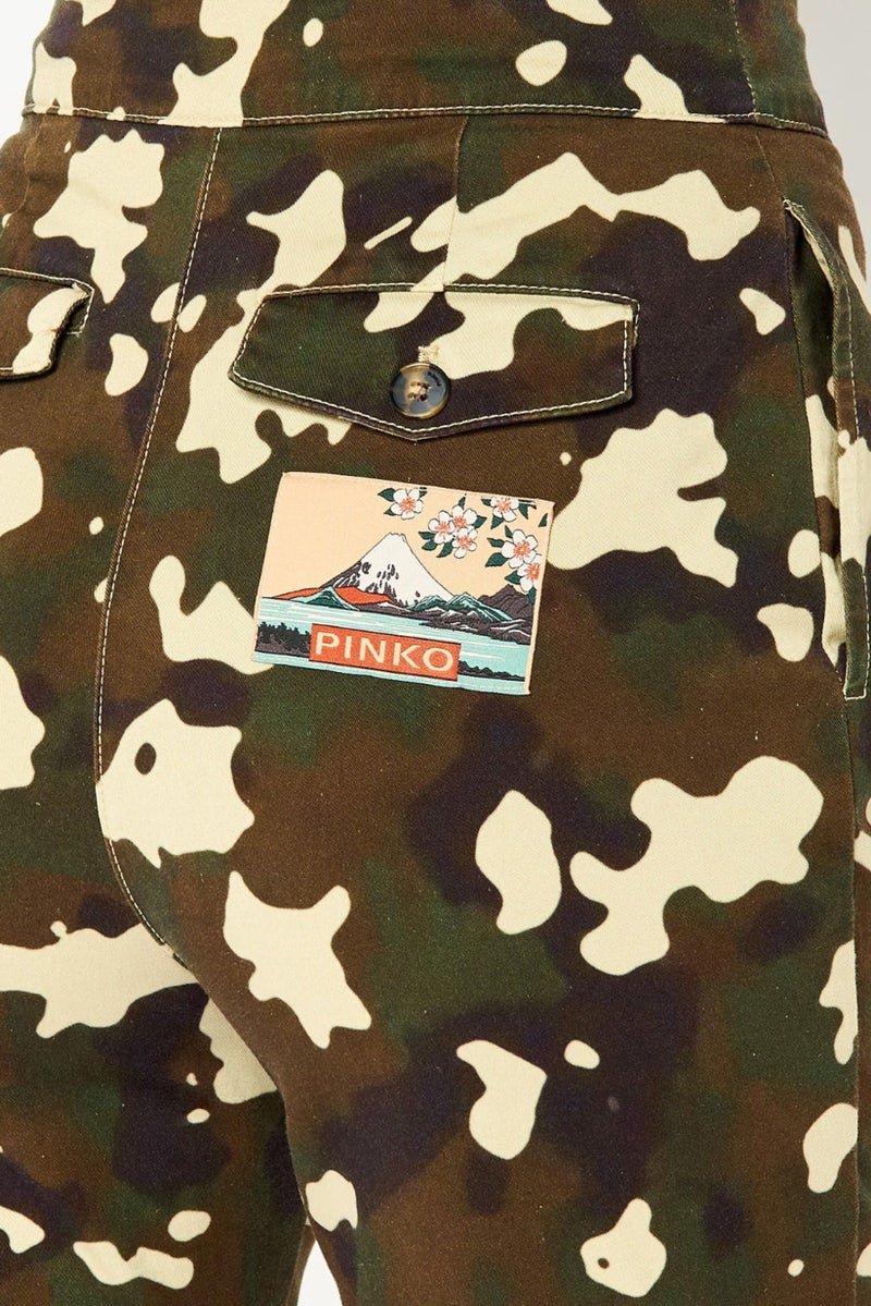 PINKO Women Regular Fit Camouflage Straight Pants, Multicolor - Image 5
