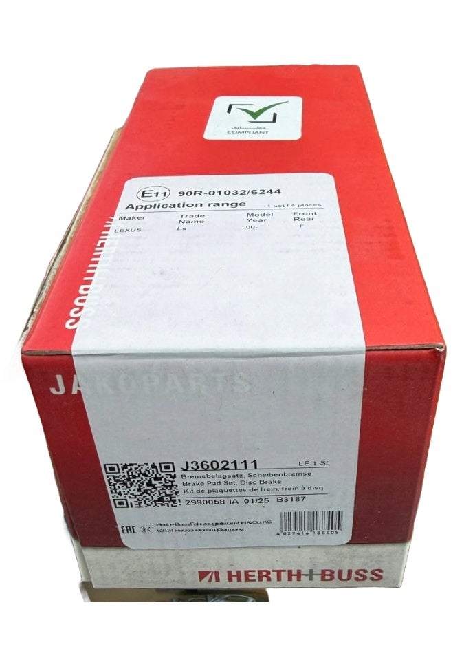 HERTH+BUSS Front Brake Pads Lexus LS430 - Image 2