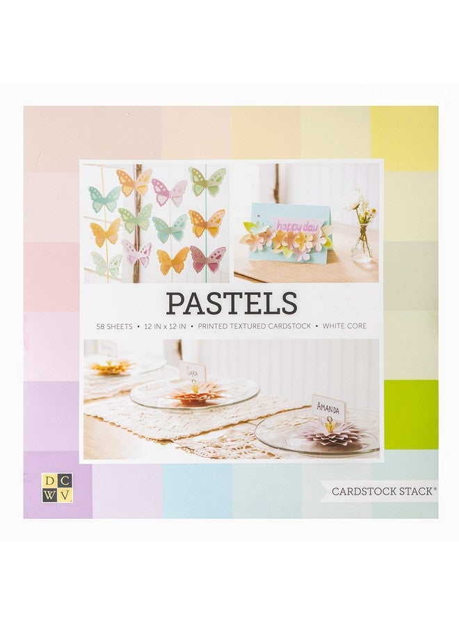 DCWV Die Cuts With A View Pastels Cardstock Collection 58 Sheets 12X12 Perfect For Arts And Crafts Springtime Pastel Colors For Folding Cutting And Scrapbooking - Image 3
