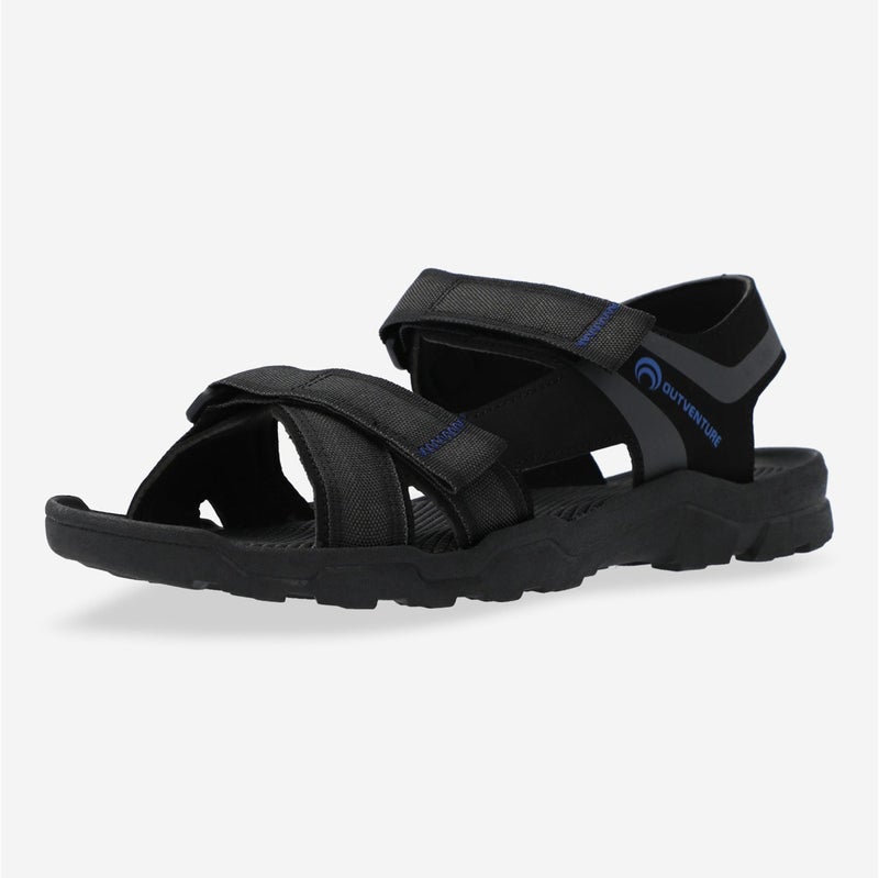 Outventure Track Men's Hiking Sandals – Black Durable Outdoor Sandals with High-Traction Sole and Adjustable Straps - Image 1