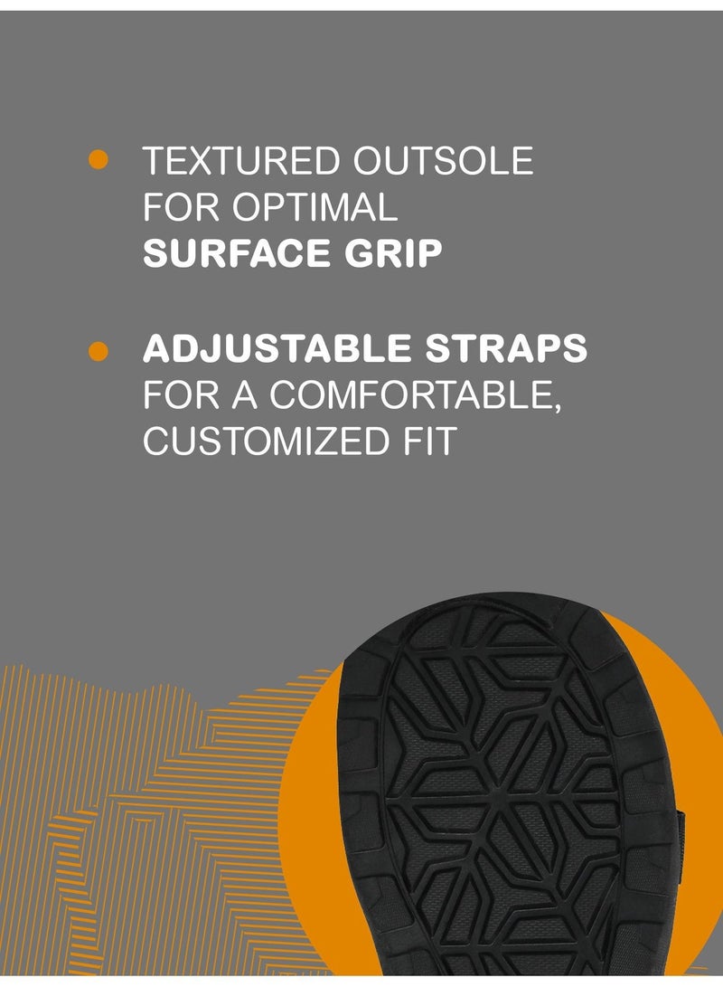 Outventure Track Men's Hiking Sandals – Black Durable Outdoor Sandals with High-Traction Sole and Adjustable Straps - Image 3