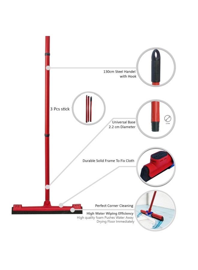 Vileda Floor Wiper 42 cm Easy Fix 3 Pcs Stick Strong & Durable - Image 3