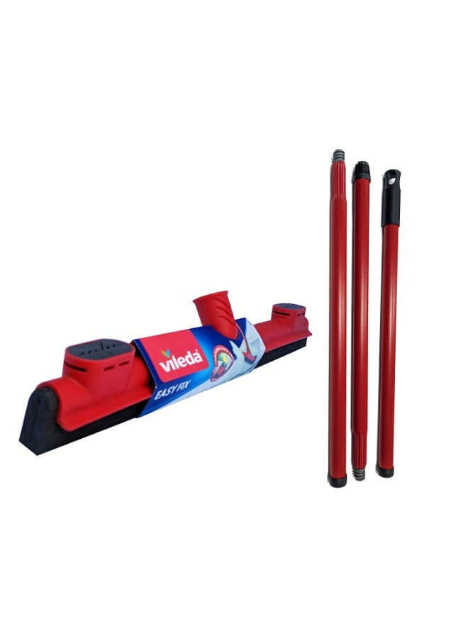 Vileda Floor Wiper 42 cm Easy Fix 3 Pcs Stick Strong & Durable - Image 1