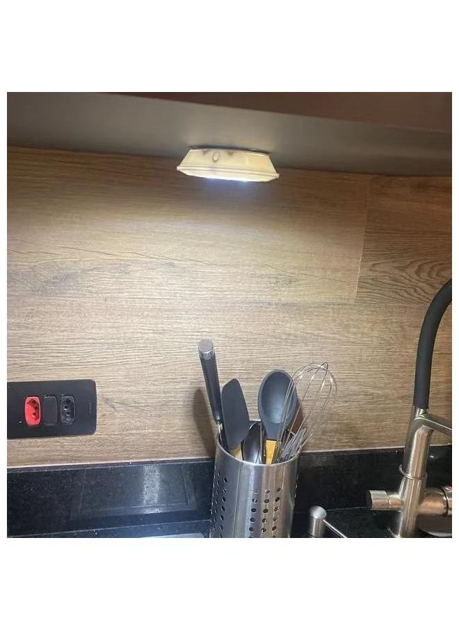 yongsheng 3-Piece Wireless Remote Controlled Under Cabinet LED Lights White Emergency Night Lights, Rechargeable Under Cabinet Lighting Wireless Wall Lights, Hallway Lighting, LED Pat Lights, Cabinets, Wardrobes, Hallway Bedroom Corridor Lights  - Image 5