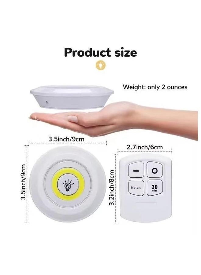 yongsheng 3-Piece Wireless Remote Controlled Under Cabinet LED Lights White Emergency Night Lights, Rechargeable Under Cabinet Lighting Wireless Wall Lights, Hallway Lighting, LED Pat Lights, Cabinets, Wardrobes, Hallway Bedroom Corridor Lights  - Image 2