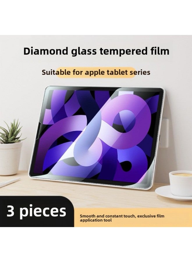 لجهاز iPad 9/8، غشاء حماية Pro11 بوصة 10.2/9.7، غشاء مسطح Air45 Mini6 - اللون: iPad Pro (2020) 11 بوصة - المقاس: غشاء زجاجي مقوى 【طلاء كهربائي فائق الوضوح】 قطعة واحدة - قطعة أثرية مجانية - Image 2