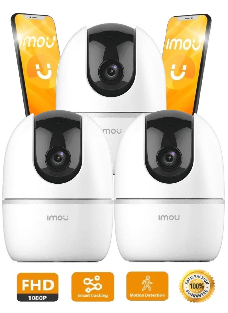 IMOU - Three Ranger 2 cameras advanced night vision technology and 3 megapixel resolution to secure your home in all circumstances privacy mode Alexa Google Assistant human detection and two way audio - Image 1