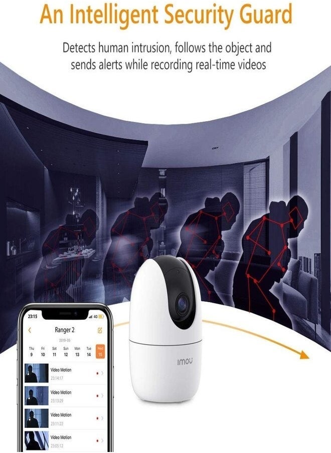 IMOU - Three Ranger 2 cameras advanced night vision technology and 3 megapixel resolution to secure your home in all circumstances privacy mode Alexa Google Assistant human detection and two way audio - Image 1