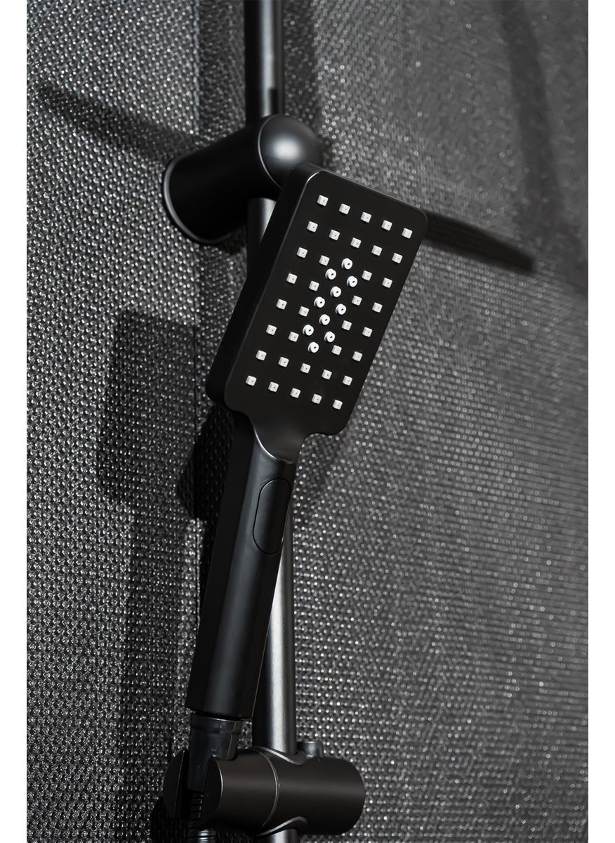 Ömas Otomasyon Ömas Automation Premium Matte Black Head Shower Set, Matte Black Sprinkler Head Shower Set, Premium Robot Shower Set, Shower Set, Black Shower Set  - Image 2