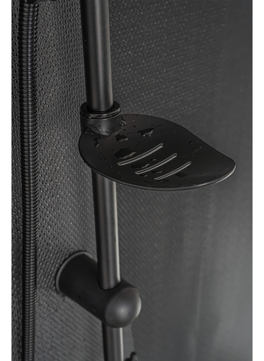 Ömas Otomasyon Ömas Automation Premium Matte Black Head Shower Set, Matte Black Sprinkler Head Shower Set, Premium Robot Shower Set, Shower Set, Black Shower Set  - Image 5