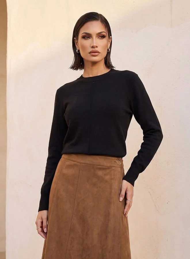 Splash FAV Smart Textured Crew Neck Sweater