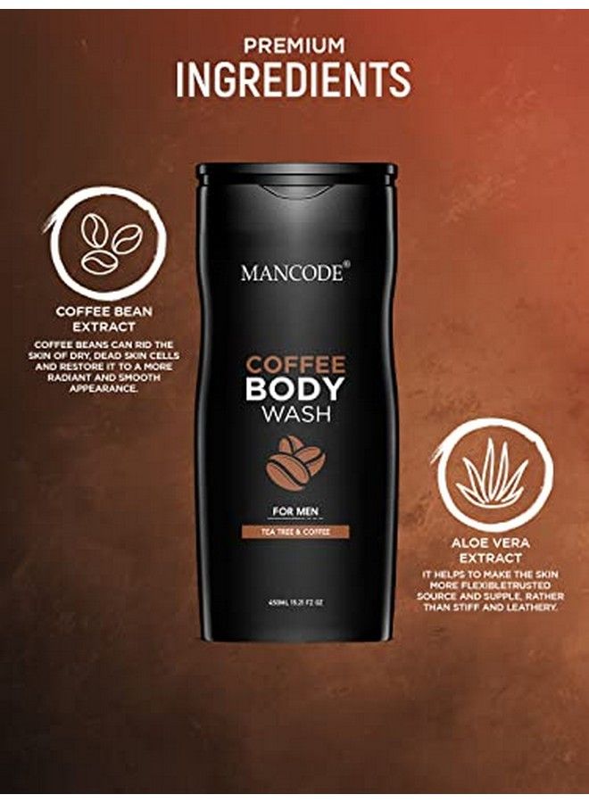 MAN CODE Coffee Body Wash For Men Tan Removal And Nourishing Removes Dead Skin Anti Ageing Agent Acne Removal Neem Aloe Vera Vegetable Glycerin Extract 450 Ml Shower Gel (Pack Of 1)  - Image 5