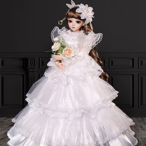 UCanaan BJD Doll 13 SD Dolls 24 Inch 18 Ball Jointed Doll DIY Toys with Clothes Outfit Shoes Wig Hair Makeup Best Gift Isabella - Image 1