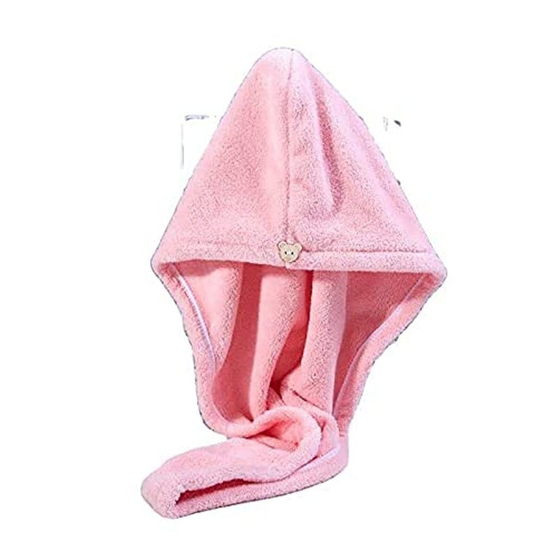 PRAHAJ Hair-Drying Absorbent Microfiber Towel/Dry Shower Caps/Bathrobe Hat/Magic Hair Wrap for Women (Multi Color)(Set of 1) - Image 1
