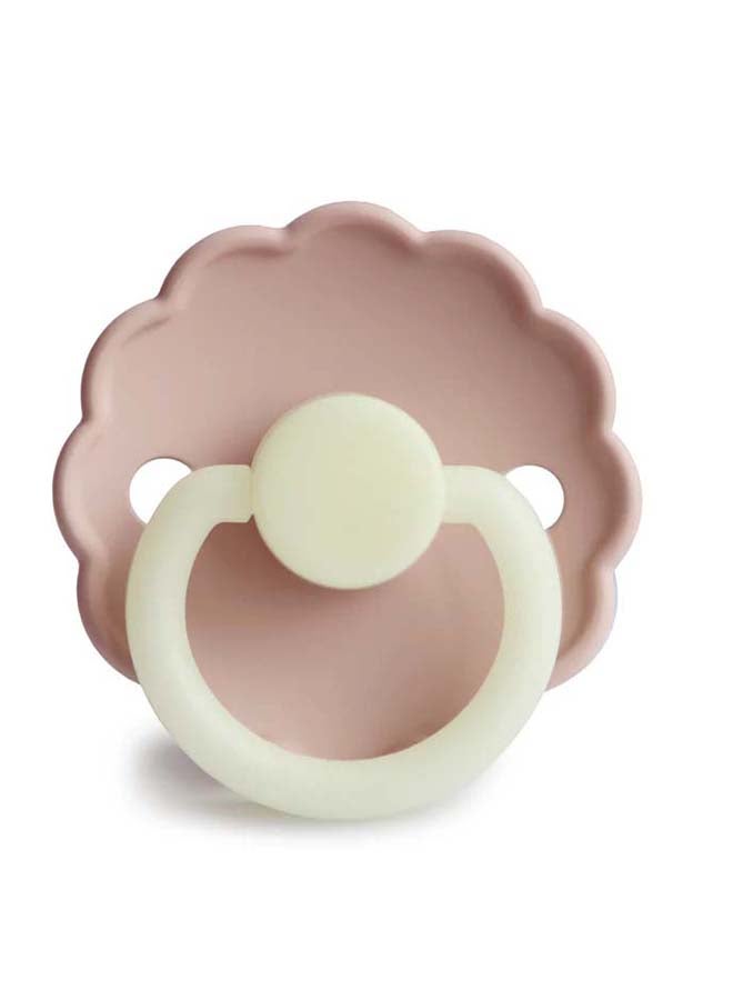FRIGG Daisy Silicone Baby Pacifier  0-6M 1-Pack Blush Night - Size 1 - Image 1