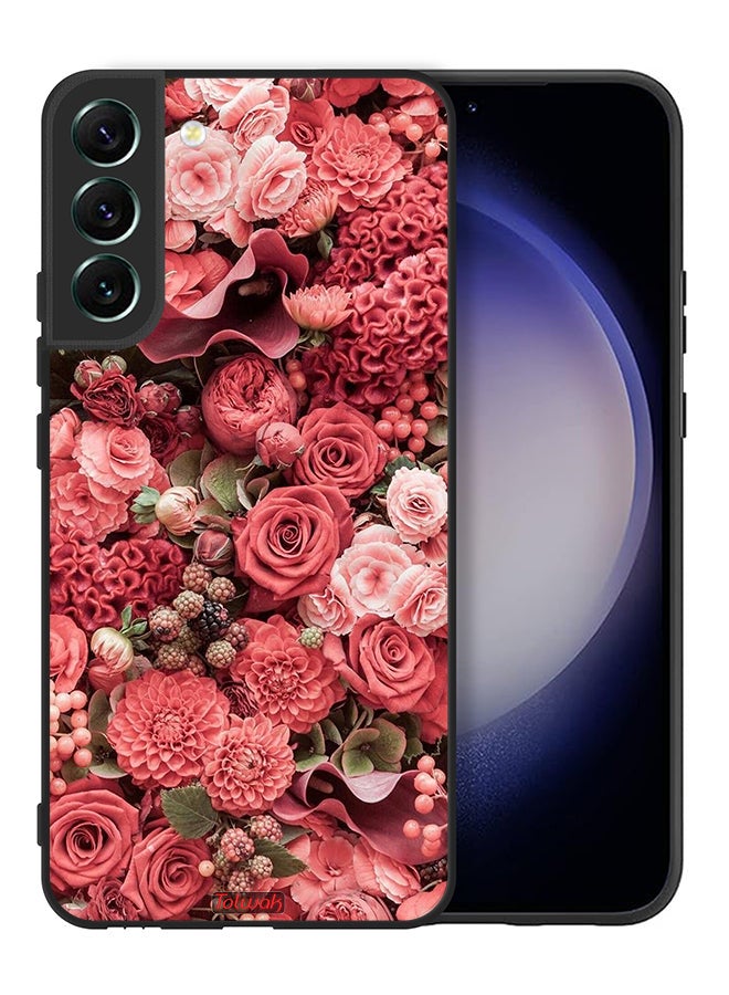 Tolwak Samsung Galaxy S22 5G Protective Case Cover Peach Roses - Image 2