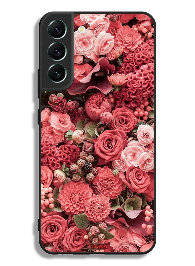Tolwak Samsung Galaxy S22 5G Protective Case Cover Peach Roses - Image 3