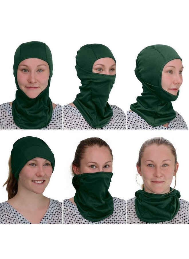 The Friendly Swede - Balaclava Face Mask Men Black Ski Mask For Men Ski Mask For Women Full Face Mask Ski Masks Skimask Ski Mask Beanie Nordic Black + Green (2Pack) - Image 1
