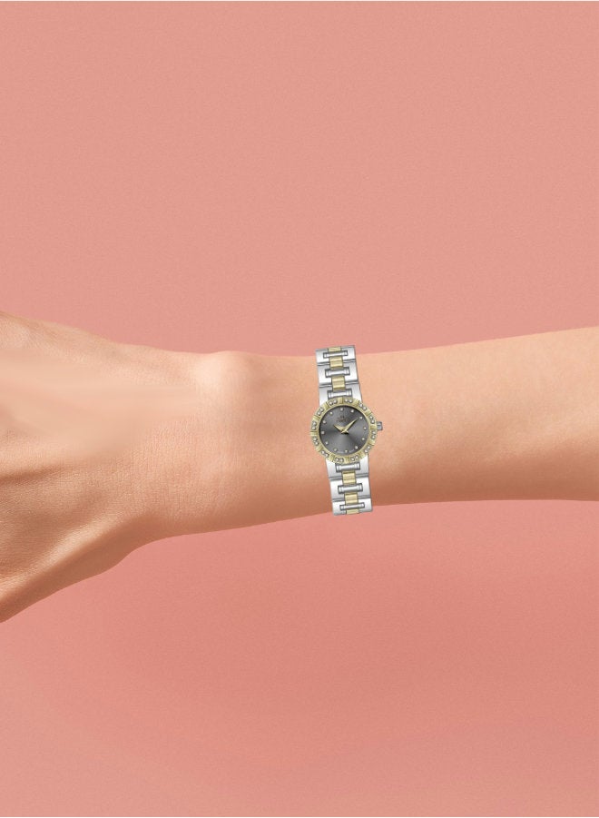 مارتيني ساعة مارتيني الأنيقة للنساء بتصميم عصري مينا رمادية وسوار من الفولاذ المقاوم للصدأ مقاومة للماء مثالية للإطلالات الكاجوال والرسمية - Image 3