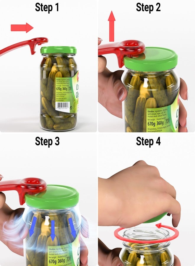 Readaeer 1 Pcs Readaeer Jar Opener for Weak Hand & Seniors with Arthritis (Red) - Image 4