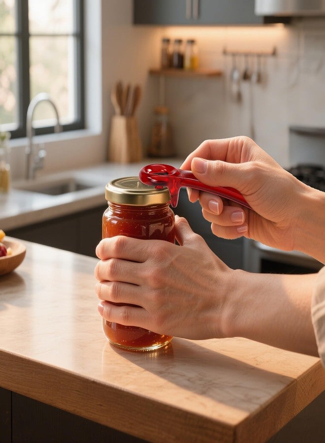 Readaeer 1 Pcs Readaeer Jar Opener for Weak Hand & Seniors with Arthritis (Red) - Image 2