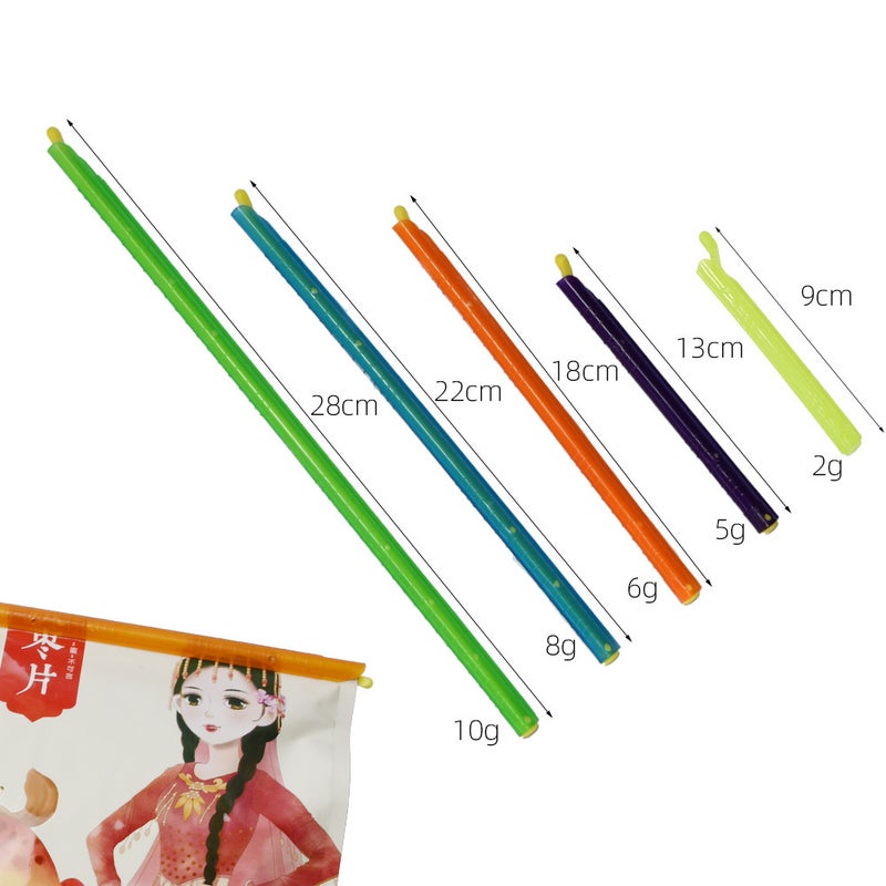 Multifunctional food fresh-keeping sealing clip moisture-proof sealing clip snacks sealing stick tea sealer candy color spot Increase 28cm (green) 