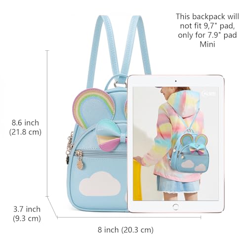 KL928 Girls Mini Backpack Bowknot Polka Dot Cute Small Daypacks Convertible Shoulder Bag Purse for Women - Image 2