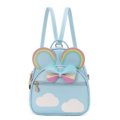KL928 Girls Mini Backpack Bowknot Polka Dot Cute Small Daypacks Convertible Shoulder Bag Purse for Women - Image 1