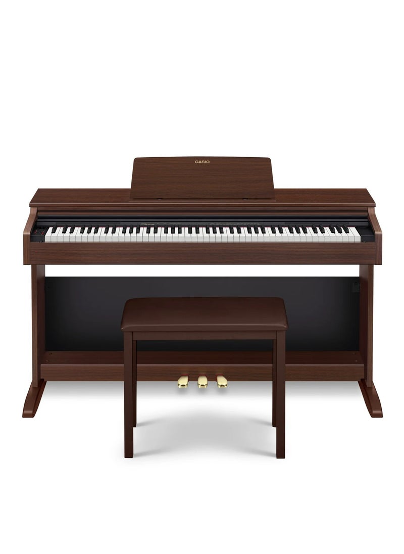 CASIO Celviano AP-270BN Digital Piano - Brown - 88 Keys - AiR Sound Source - 22 Tones - 8W＋8W - Polyphony 192 with Piano Bench  - Image 1