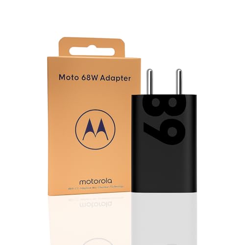 DiHines Motorola 68W TurboPower USB-C Charger for Edge 60 Pro, Moto Fusion Series, G-Series, Razr 60 & More – Fast Charging Adapter (Black) - Image 1