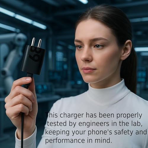 DiHines Motorola 68W TurboPower USB-C Charger for Edge 60 Pro, Moto Fusion Series, G-Series, Razr 60 & More – Fast Charging Adapter (Black) - Image 3