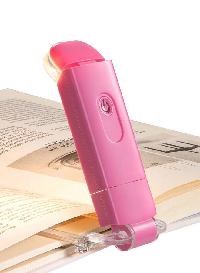DEWENWILS Book Reading Light, USB Rechargeable Booklight for Reading in Bed, LED Clip On Book Lights for Kids, Bookworms, Blue Light Blocking, 4 Brightness Adjustable for Eye Care (Pink) - Image 1