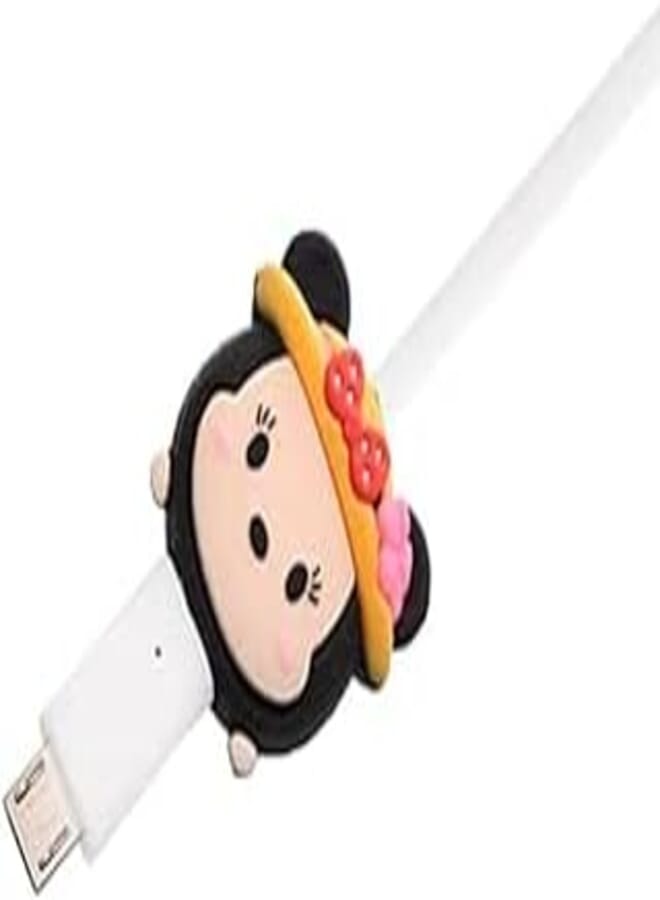 Generic Silicone Cable Bite With Face Cartoon Character Design For Your Charging Cord - Multi Color