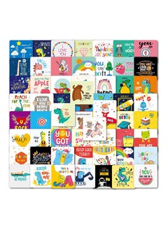 Lunch Box Notes for Kids, 60 Pcs Cute Positive Affirmation Cards Inspirational Motivational Cards Design for Kindergarten Boy’s and Girl’s Lunchbox,Back to School Gifts for Kids Students