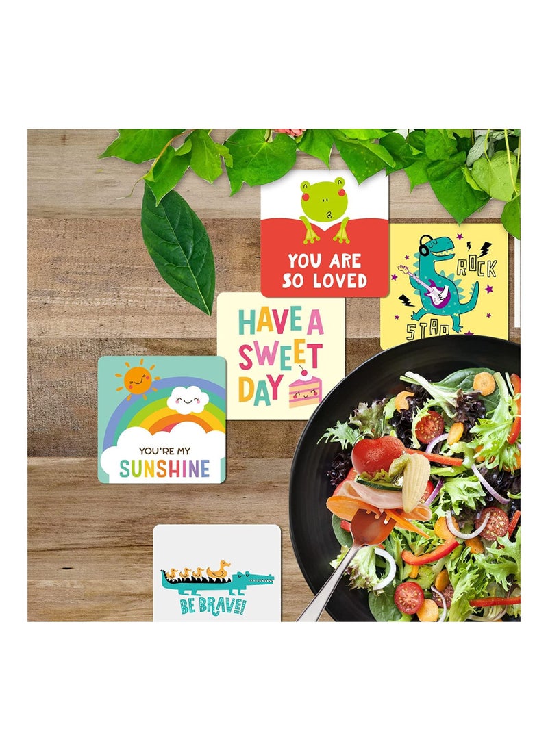 Generic - Lunch Box Notes for Kids, 60 Pcs Cute Positive Affirmation Cards Inspirational Motivational Cards Design for Kindergarten Boy’s and Girl’s Lunchbox,Back to School Gifts for Kids Students - Image 1