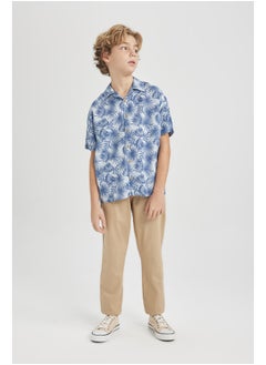 DeFacto Boy Oversize Fit Resort Neck Woven Short Sleeve Shirt  - Image 4