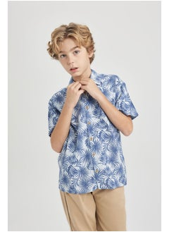 DeFacto Boy Oversize Fit Resort Neck Woven Short Sleeve Shirt  - Image 5