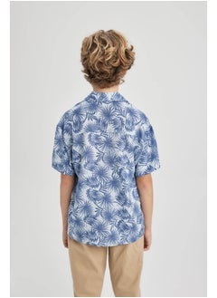 DeFacto Boy Oversize Fit Resort Neck Woven Short Sleeve Shirt  - Image 2