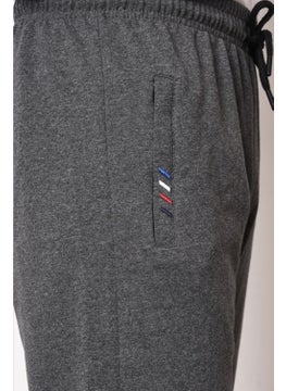 mmetalic Anthracite Men's Zipper Pocket Embroidery Detailed Straight Leg Casual Cut Sweatpants  - Image 5