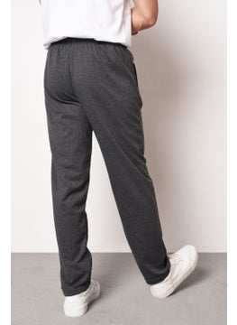 mmetalic Anthracite Men's Zipper Pocket Embroidery Detailed Straight Leg Casual Cut Sweatpants  - Image 3
