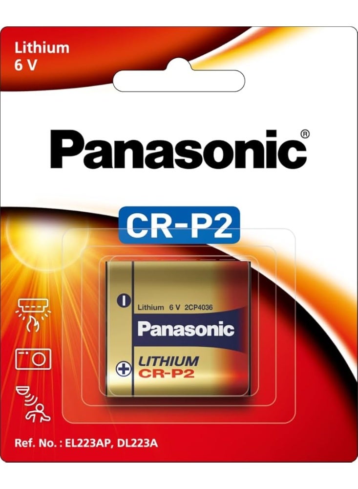 باناسونيك CR-P2PA/1B بطارية منزلية بطارية ليثيوم للاستخدام مرة واحدة - بطاريات (عبوة من 10 بطاريات ليثيوم، 6 فولت، أسود) - Image 1