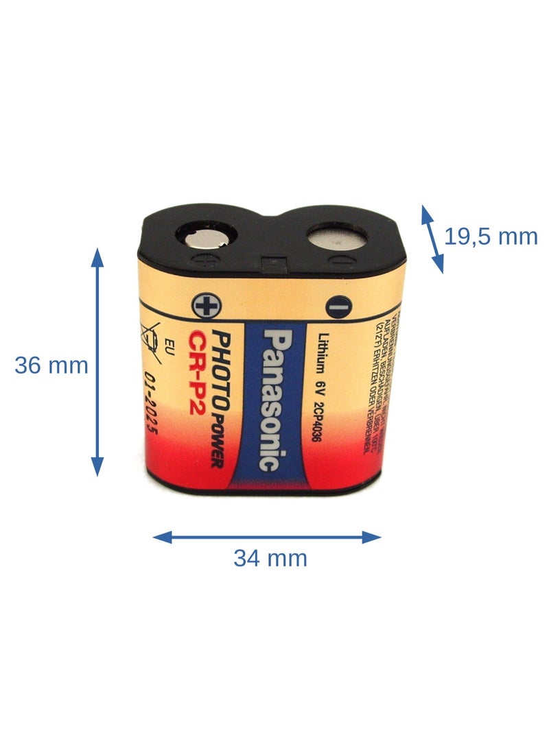 باناسونيك CR-P2PA/1B بطارية منزلية بطارية ليثيوم للاستخدام مرة واحدة - بطاريات (عبوة من 10 بطاريات ليثيوم، 6 فولت، أسود) - Image 2